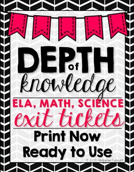 Preview of Depth of Knowledge (DOK) Exit Slips