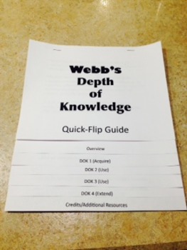 Preview of Depth of Knowledge (DOK) Quick-Flip Guide