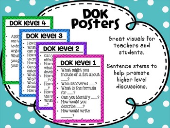 depth of knowledge chart for language arts