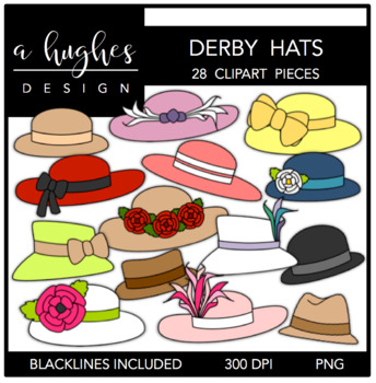 Derby Hats Clipart Ashley Hughes Design By Ashley Hughes Design