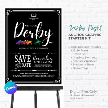Preview of Derby Night Auction Fundraiser Graphic Starter Pack