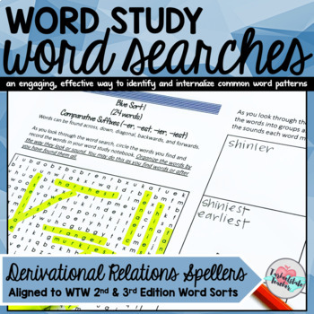 Preview of Derivational Relations Words Their Way Word Search Activities