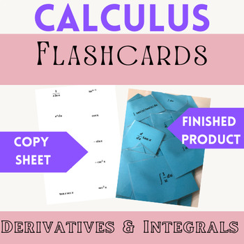 Preview of Derivative & Integral Flash Cards