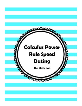 Preview of Derivative Power Rule Speed Dating