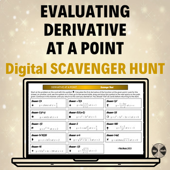 Preview of Derivative at a Point - Digital Scavenger Hunt with Symbol Path
