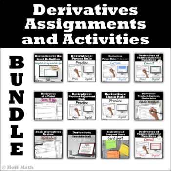 Preview of Derivatives Assignments and Activities BUNDLE