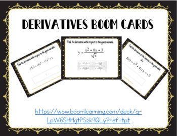 Preview of Derivatives BOOM Cards
