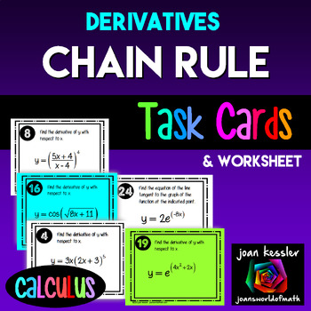 Derivatives Chain Rule by Joan Kessler | TPT