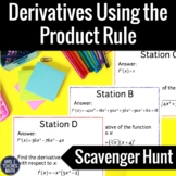 Derivatives Using the Product Rule Activity