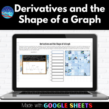 Preview of Derivatives and the Shape of a Graph | Digital Activity Google™ Sheets