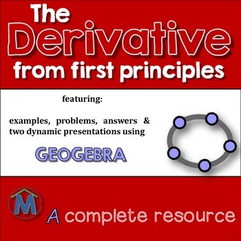 Preview of Derivatives - first principles - plus Geogebra presentation