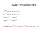 Derivatives of Inverse Functions