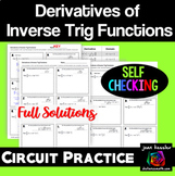 Derivatives of Inverse Trig Functions Circuit Training