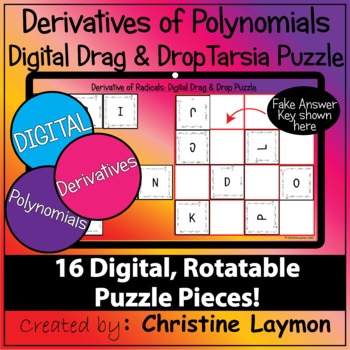 Preview of Derivatives of Polynomials Square Tarsia Puzzle Digital Drag and Drop