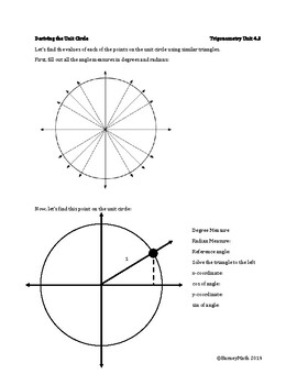 Preview of Deriving the Unit Circle