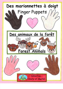 Preview of Des animaux de la forêt - Forest Animals -Finger Puppets