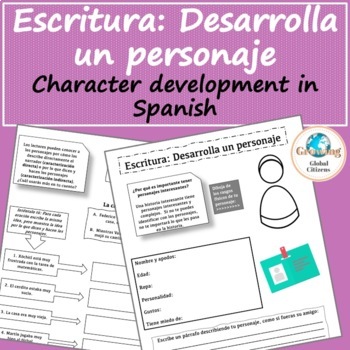Preview of Desarrolla un personaje: Writing character development in Spanish