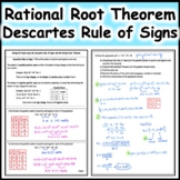 Descartes Rule of Signs & Rational Root Theorem Review in 