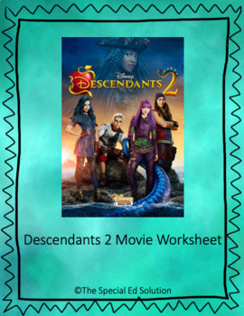 Preview of Descendants 2 Movie Worksheet