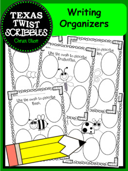 Preview of Writing Organizer for Beginning Writers {Texas Twist Scribbles}