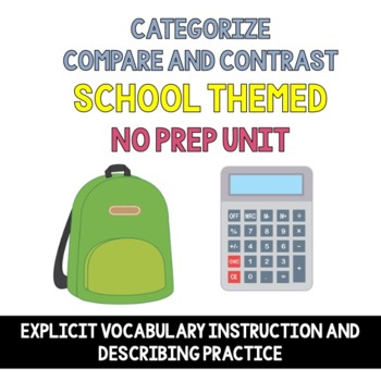 Preview of Categorize, Describe, Compare and Contrast School Objects