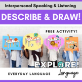 Describe & Draw:FREE Interpersonal Speaking Activity for A