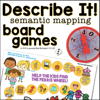 Preview of Describe It Semantic Mapping Board Games | Use Alone or With Programs like EET