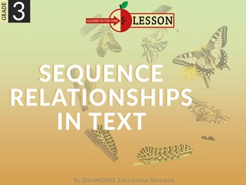 Preview of Describe Sequence Relationships in Text - Sequential Order