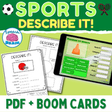 Describe Sports Vocabulary Speech Therapy Activity with Bo