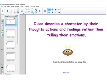 Preview of Describe a Character by Their Thoughts, Actions, and Feelings