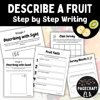 Preview of Describe a Fruit Step by Step using the 5 Senses | Hands-On Writing Activity