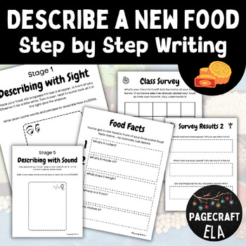 Preview of Describe a New Food Step by Step using the 5 Senses | Hands-On Writing Activity