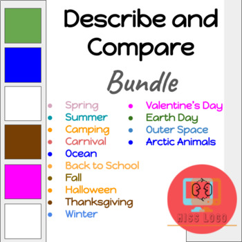 Preview of Describe and Compare Boom Cards™️ Bundle | Speech Therapy