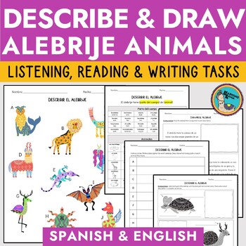 Preview of Describe and Draw Los Alebrijes