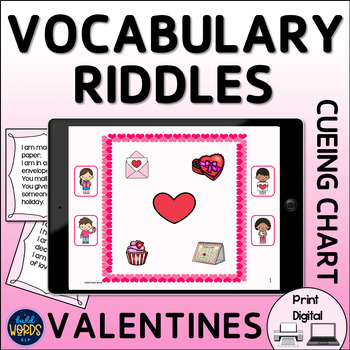 Preview of Valentine's Day Speech Therapy Vocabulary Riddles Describe and Guess