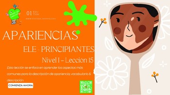 Preview of Describiendo Apariencias / Clase de Español de Nivel Básico / Vocabulario / ELE