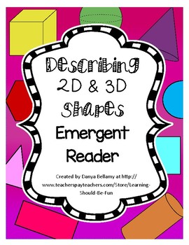 Preview of Describing 2D & 3D Shapes - Emergent Reader