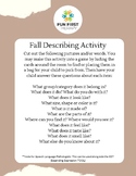 Describing Activity - Fall Vocabulary/EET