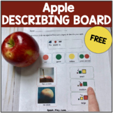 Describing Apples Communication Board FREE - Apple Theme S