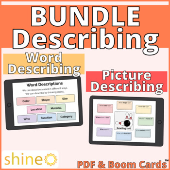 Preview of Describing Categories Pictures & Words, Nouns & Adjectives Descriptions Bundle