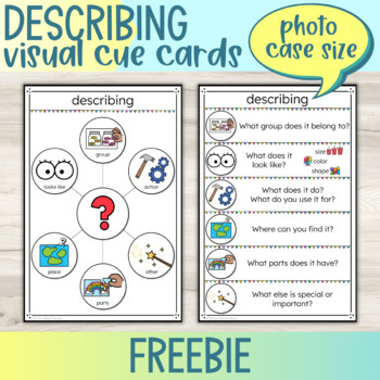 Preview of Describing Visuals for Speech Therapy | Photo Case Cue Cards