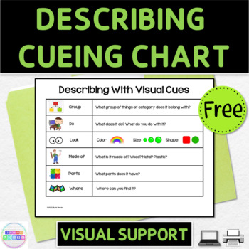 Preview of Describing Cueing Chart Free Visual Support for Speech Therapy Activities