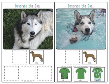 Describe the Dog with Adjective + Noun (Interactive Book) by Cat Says Meow