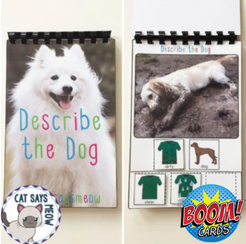 Preview of Describe the Dog with Adjective + Noun (Book + Boom Cards!)