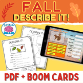 Describing Fall Vocabulary Speech Therapy Activity with BO