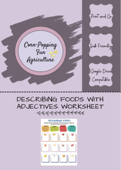 Preview of Describing Foods with Adjectives- Worksheet 1