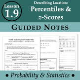 Describing Location: Percentiles & z-Scores (ProbStat - Le