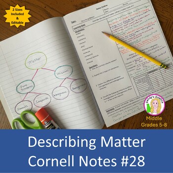 Preview of Describing Matter Cornell Notes #28