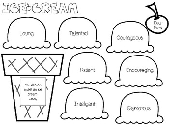 Describing Mother Ice Cream Cones by Speech Time Fun | TpT