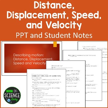 Preview of Distance, Displacement, Speed and Velocity - PowerPoint Introduction and Notes